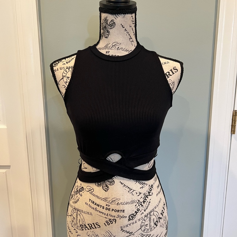 Black Bershka Crop Top